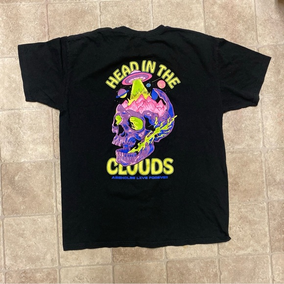 A-Holes Live Forever T-Shirt L Measurement Black - Picture 1 of 5